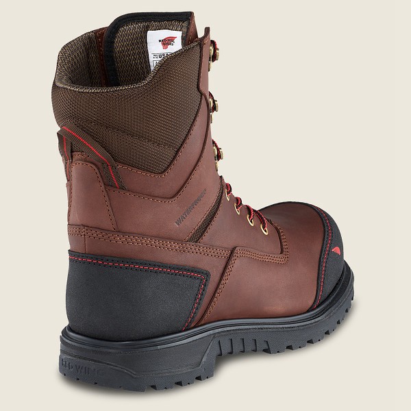 Red Wing Safety Boots Brown/Black - Red Wing Mens Brnr Xp - 8-inch Insulated Waterproof Toe - HDFEJ-